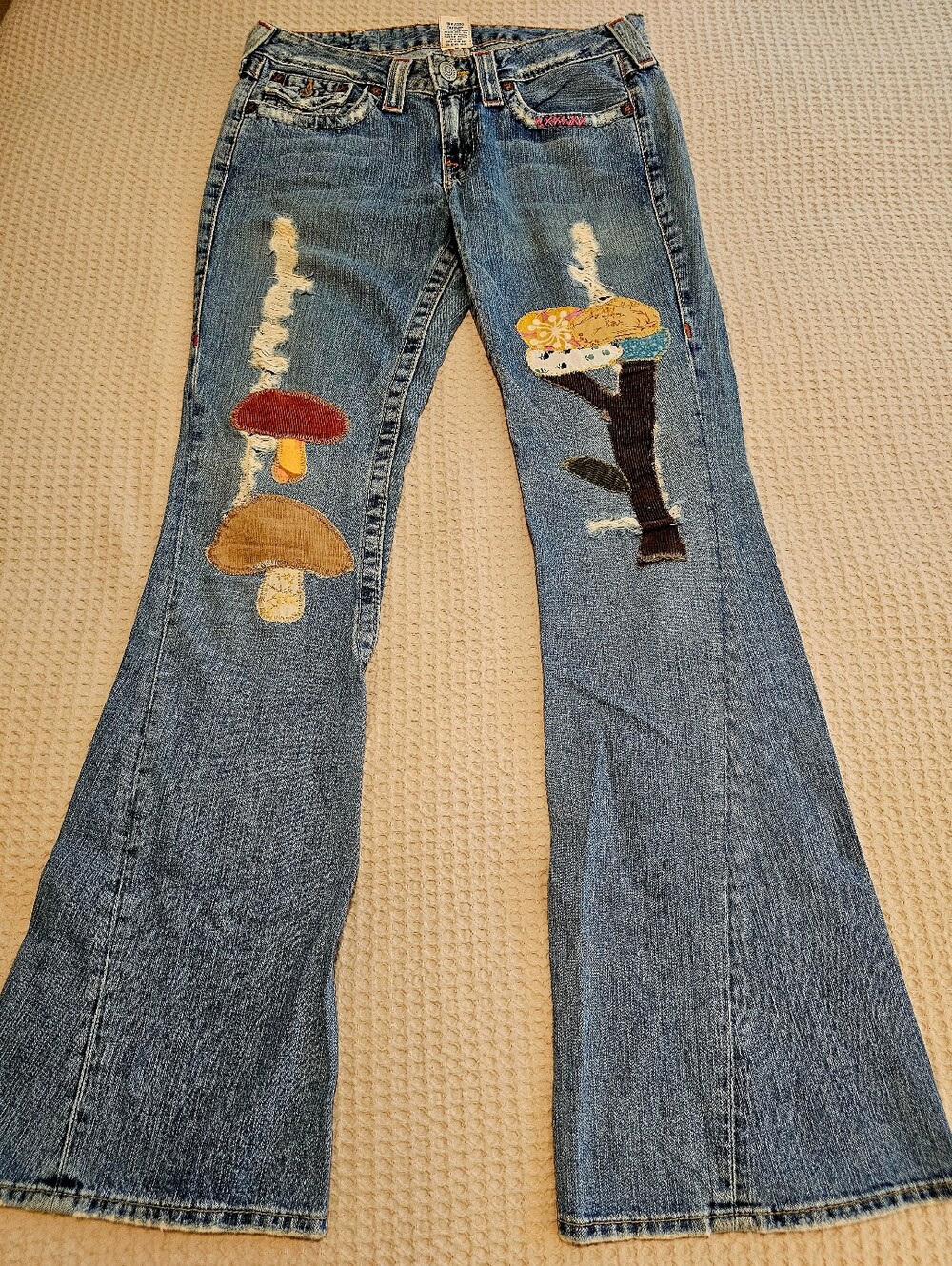 TRUE RELIGION ASHBURY PATCHWORK JEANS – SIZE 29 | RARE Y2K BOHO - Picture 5 of 12